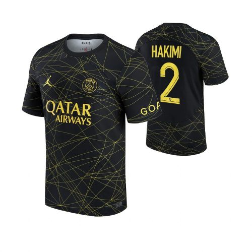 achraf hakimi 2 paris saint germain youth 2023 fourth jersey black