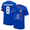 aurelien tchouameni 8 legendary footballer france national team 2024 25 home jersey euro uefa patch men blue