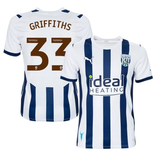 josh griffiths 33 west bromwich albion fc 2023 24 home men jersey white