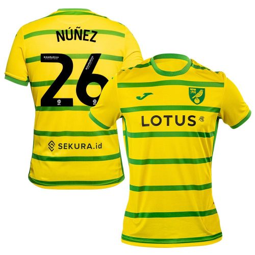 marcelino nunez 26 norwich city 2023 24 home men jersey yellow