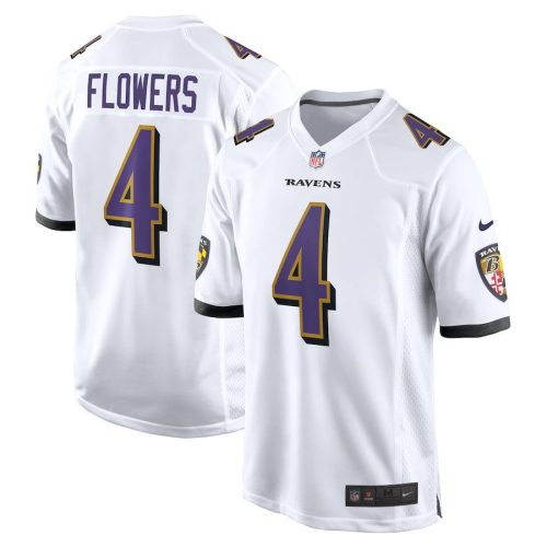 zay flowers 4 baltimore ravens game men jersey white